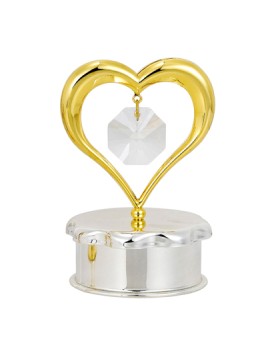 24K GOLD PLATED GOLD HEART TRINKET BOX 24K GOLD PLATED GOLD HEART TRINKET BOX